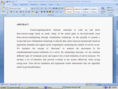 DYNAMIC RESOURCE ALLOCATION USING VIRTUAL MACHINES FOR CLOUD COMPUTING ENVIRONMENT