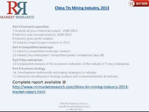 RnRMR: China Tin Mining Industry