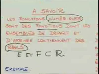 Qu'est-ce qu'une fonction numérique ? - Cours 1