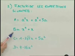 Développement et factorisation - Exo 3