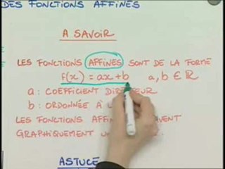 L'Étude des fonctions affinés - Cours 2