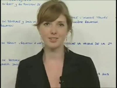 Résolution de systèmes de 2 équations à 2 inconnues - Cours 1