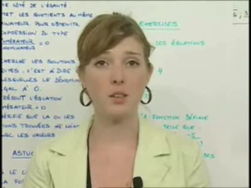 Résolution d'équations quotient - Cours