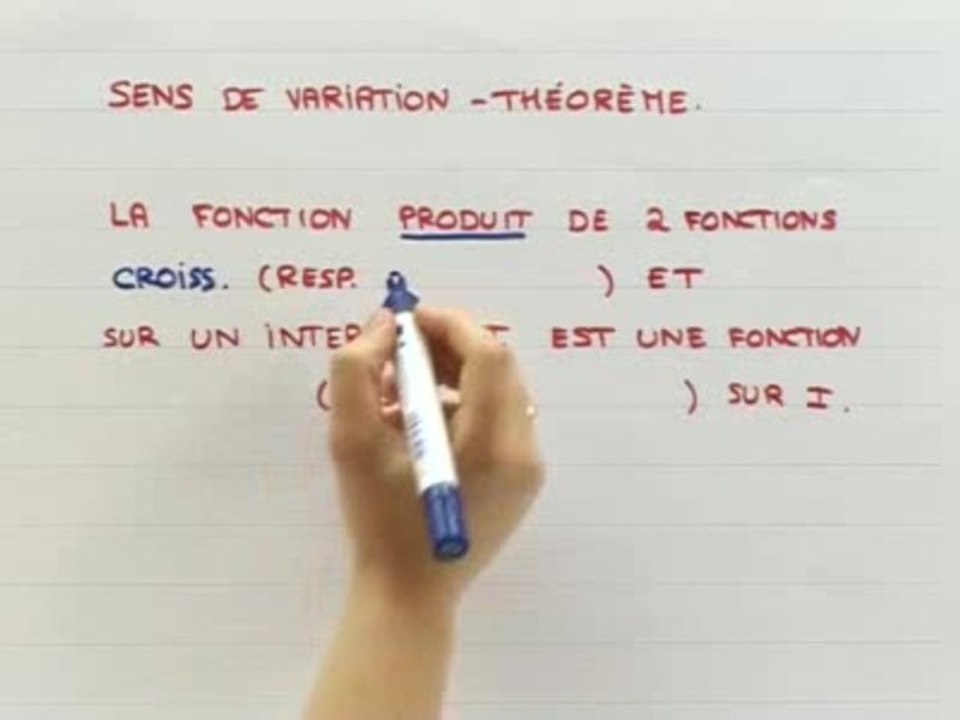Le produit de fonctions - Cours 2