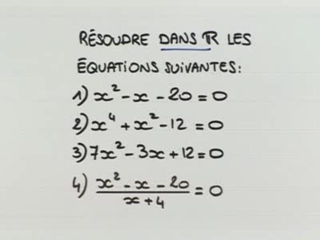 Résolution D'un Problème Du Premier Degré Seconde Bac Pro