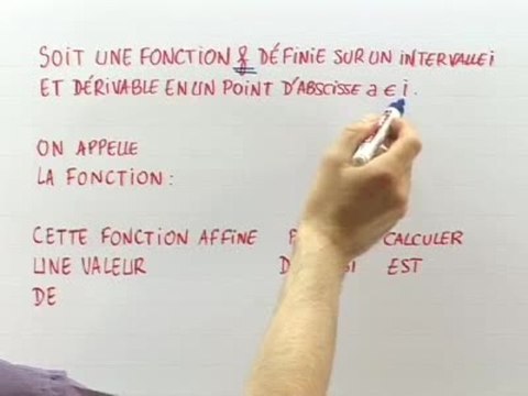 Les approximations affines - Cours