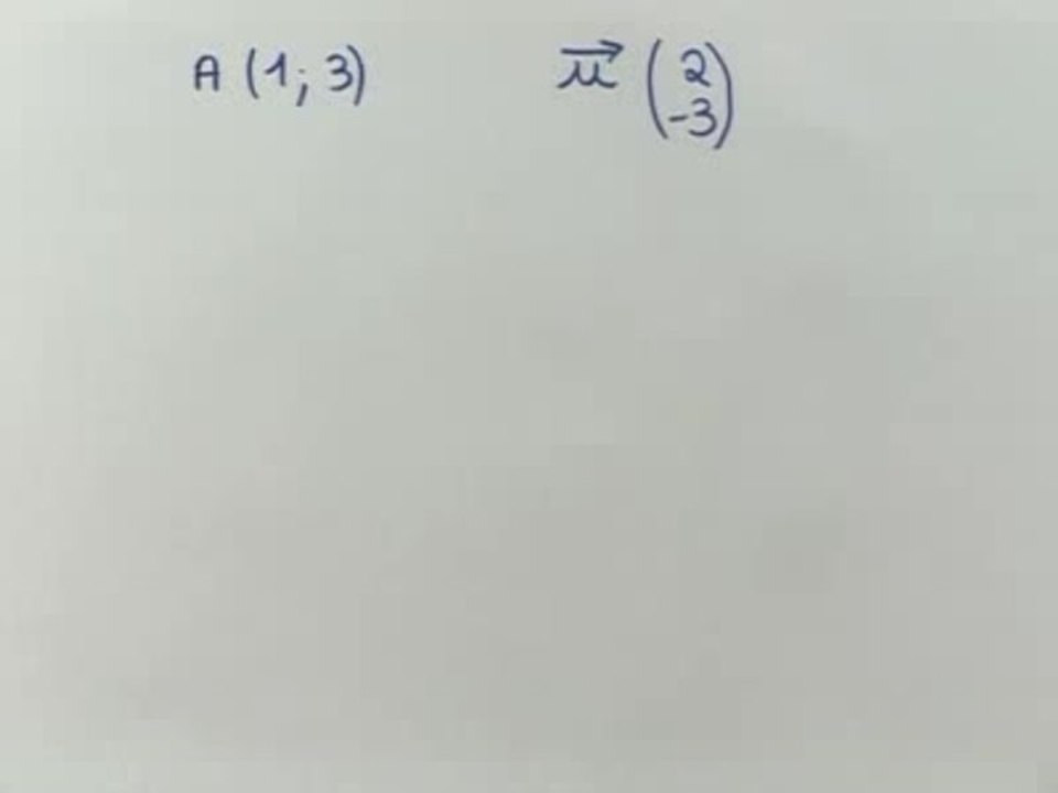 Équations de droite - Exo 2 : solution