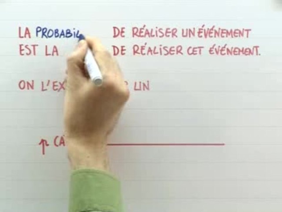 Généralités et vocabulaire des probabilités - Cours 2