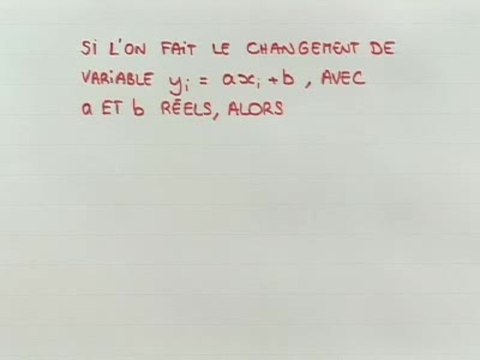 Moyenne et effet du changement de variable sur la moyenne - Cours 2