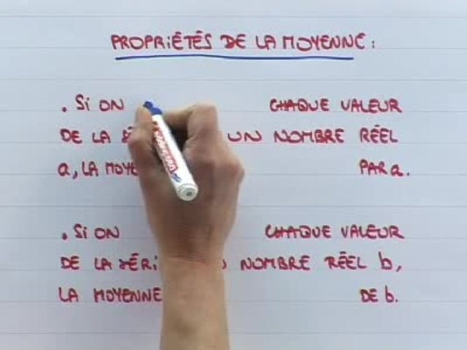 La moyenne et l'effet du changement de structure - Cours 2