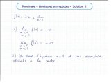 Les limites et asymptotes de fonctions - Exo 8