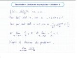 Les limites et asymptotes de fonctions - Exo 6