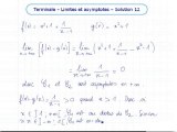 Les limites et asymptotes de fonctions - Exo 12