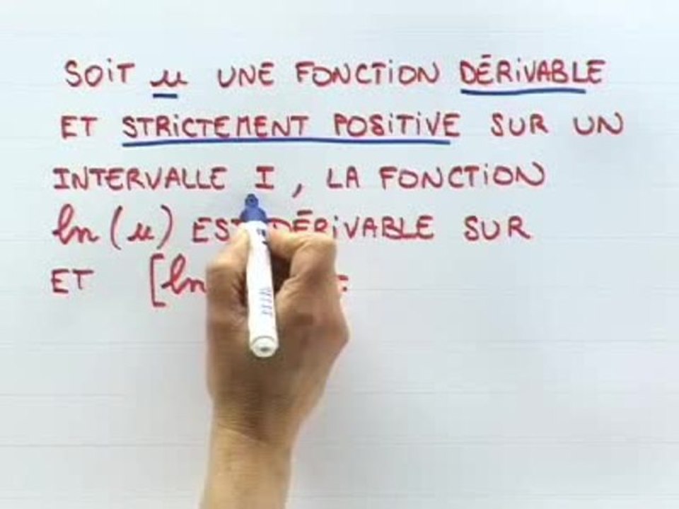 La fonction Ln[u(x)] - Cours 2