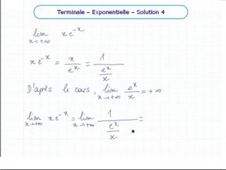 La fonction exponentielle - Exo 4