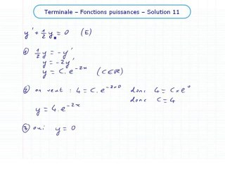 La fonction exponentielle de base a - Exo 11