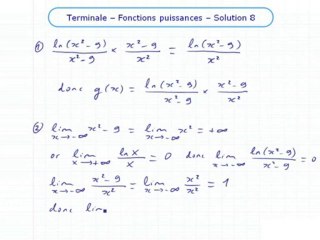 La fonction exponentielle de base a - Exo 8