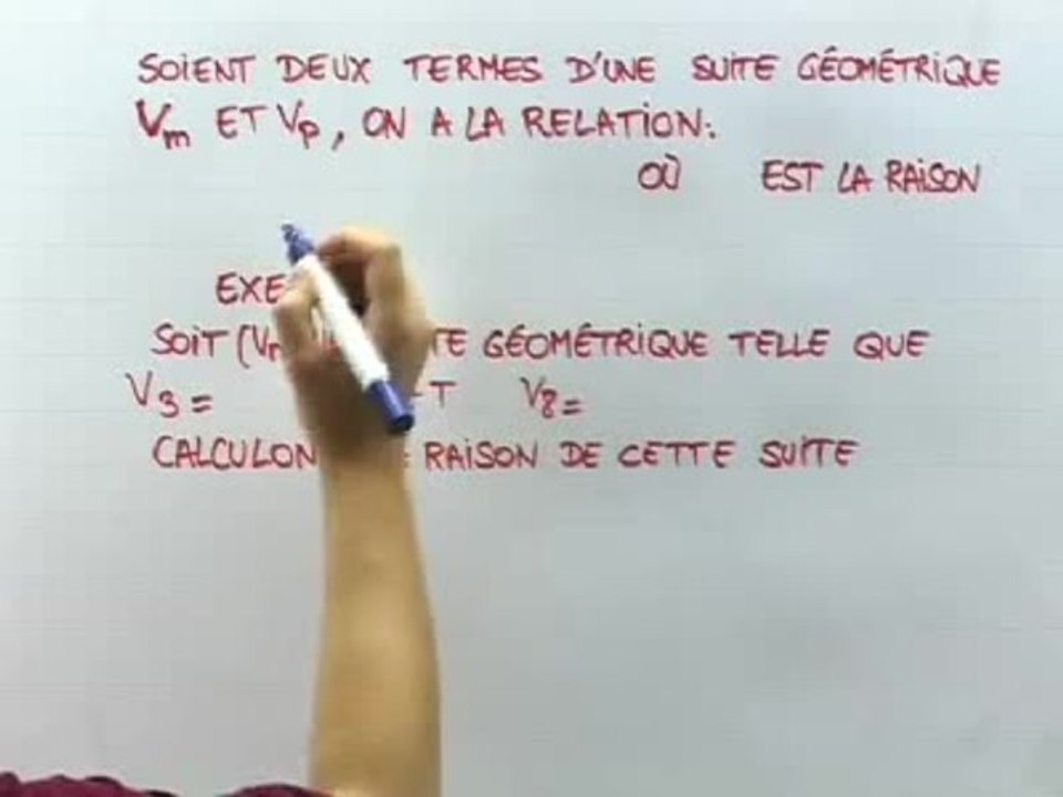 Les suites géométriques et arithmético-géométriques - Cours 3