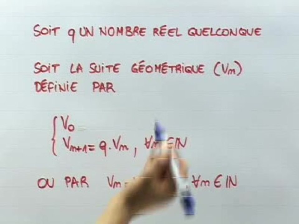 La convergence des suites - Cours 4