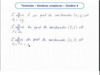 Les nombres complexes - Exo 4