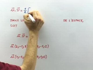 Le produit scalaire dans l'espace - Cours 2