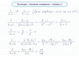 Les nombres complexes - Exo 3