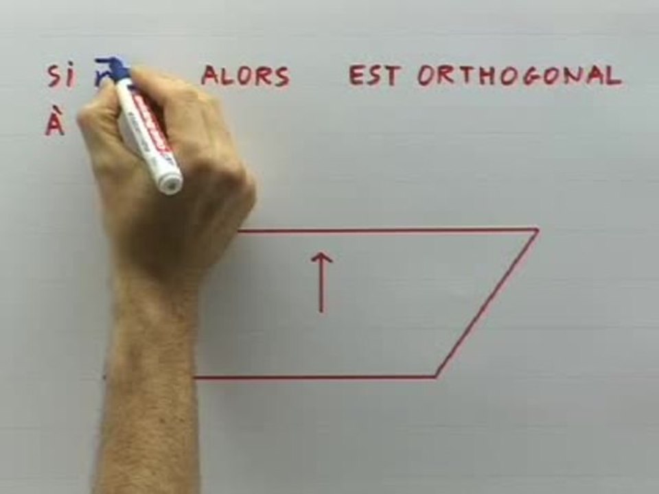 L'orthogonalité dans l'espace - Cours 2