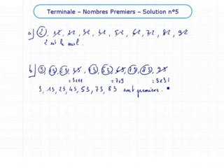 Les nombres premiers - Exo 5