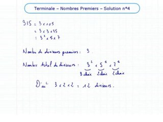 Les nombres premiers - Exo 4