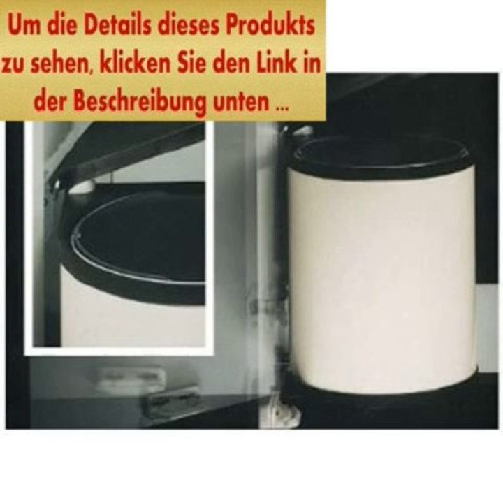 Angebote Einbau Abfallsammler Wesco Weiß 13 Liter rund ausschwenken an Drehtüren Küche Mülleimer