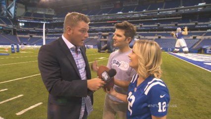 Go behind the scenes with Colts and cast of NBC's 'Parks & Rec'