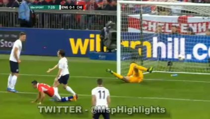 England vs Chile 0:1 Alexis Sanchez