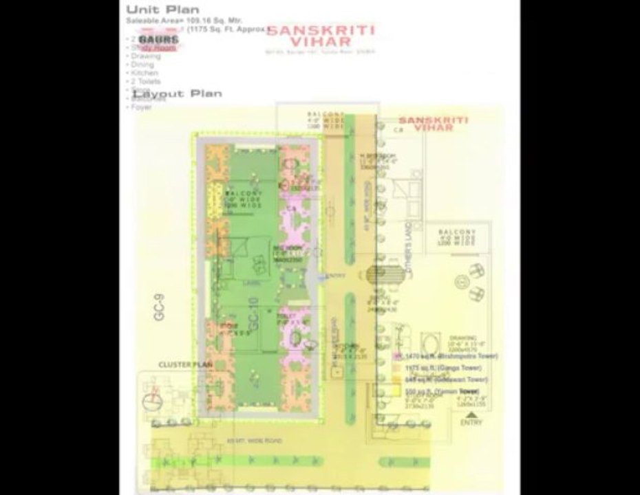 Gaur City Sanskriti Vihar Resale 9910155922 Flats