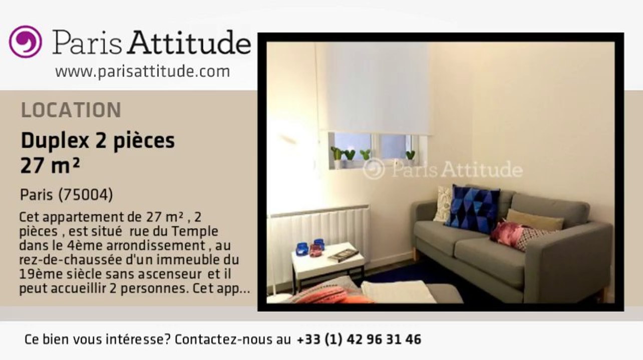 Duplex 1 Chambre à louer - Centre George Pompidou, Paris - Ref. 8557