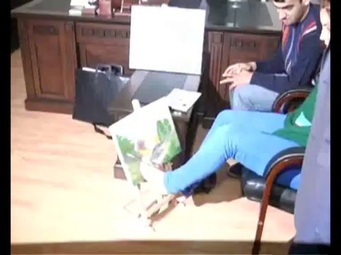 Ünlü Ressam AYŞE IŞIK Arnavutköy Belediye başkan aday adayı Abdullah Demirhanı ofisinde ziyaret etti