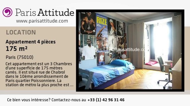 Appartement 3 Chambres à louer - Poissonnière, Paris - Ref. 3367