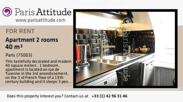 1 Bedroom Apartment for rent - Musée Picasso, Paris - Ref. 8350