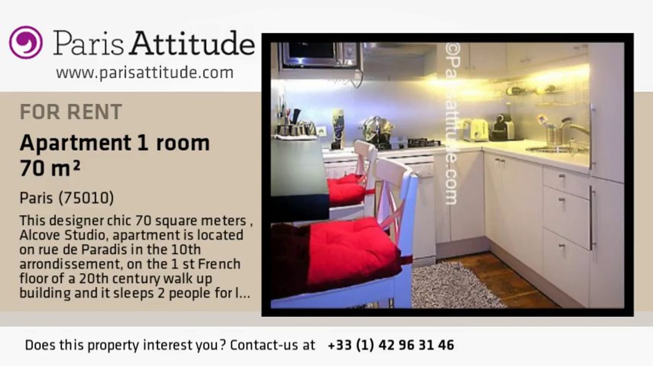 Alcove Studio Apartment for rent - Poissonnière, Paris - Ref. 5432
