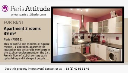 1 Bedroom Apartment for rent - Parmentier, Paris - Ref. 8261