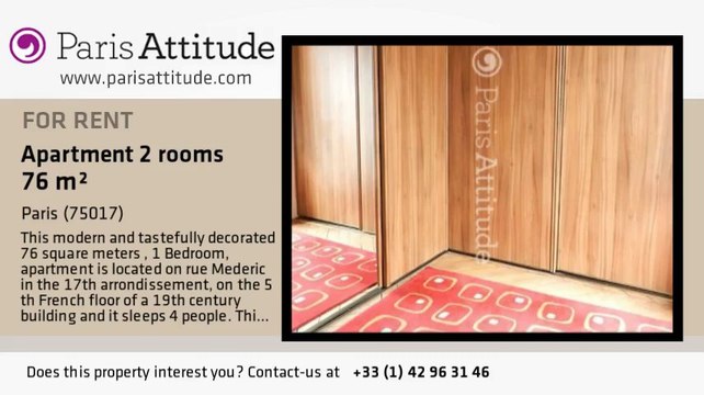 1 Bedroom Apartment for rent - Parc Monceau, Paris - Ref. 8358