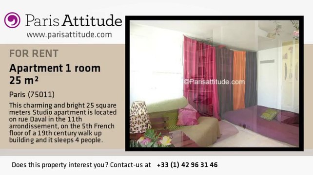 Studio Apartment for rent - Bastille, Paris - Ref. 3240