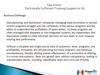 Sap Vistex Professional Training Support@magnifictraining.com
