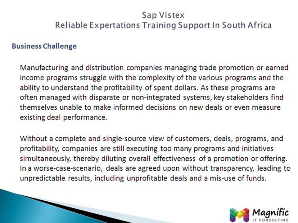 Sap Vistex Online Training Placement and Support@magnifictraining.com