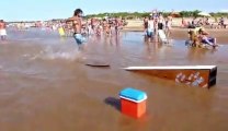 Dumb wakeboarder FAILS in front of the crowd.
