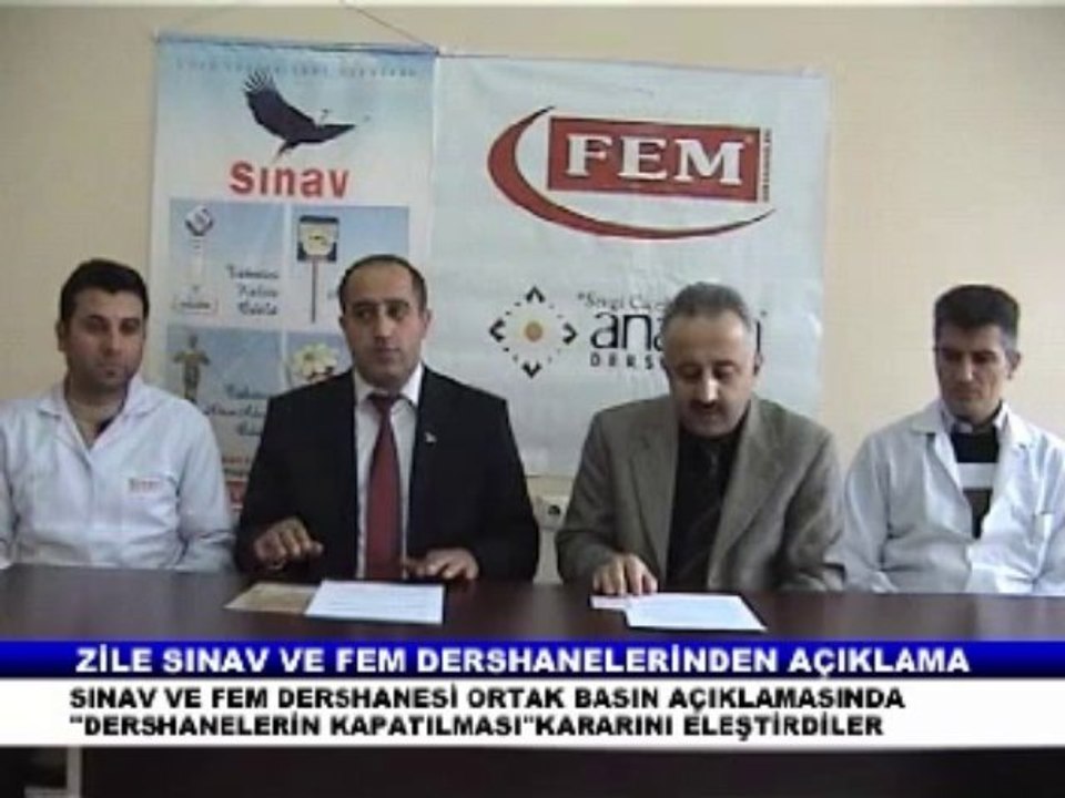 ZİLE SINAV VE FEM DERSHANELERİNDEN AÇIKLAMA