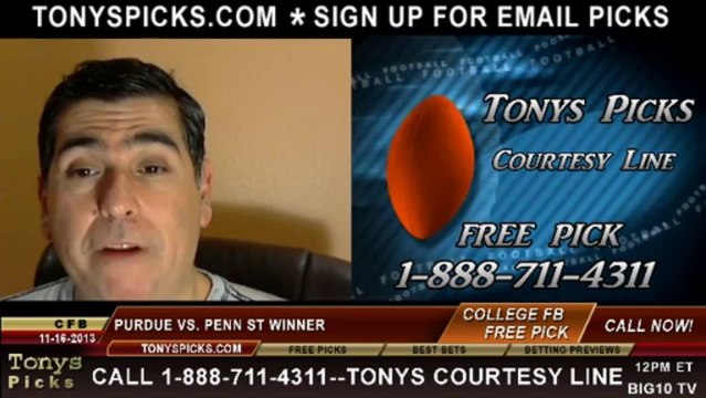 Penn St Nittany Lions vs. Purdue Boilermakers Pick Prediction College Football Odds Preview 11-16-2013