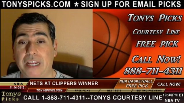 LA Clippers vs. Brooklyn Nets Pick Prediction NBA Pro Basketball Odds Preview 11-16-2013