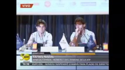 Rafael Nadal and David Ferrer Press conference in Lima, Peru (16-11-13)