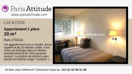 Appartement Studio à louer - Auteuil, Paris - Ref. 2886