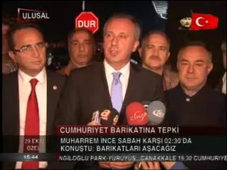 MUHARREM İNCE' DEN CUMHURİYET BARİKATINA TEPKİ